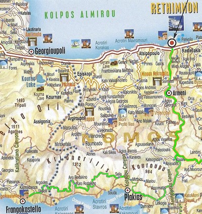 Routes in Rethymnon,Crete
